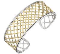 Armspange / offener Armreif 925 Silber bicolor vergoldet Armband