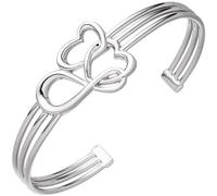 Armspange / offener Armreif Herz Herzen Unendlich 925 Sterling Silber Armband