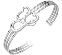 Armspange / offener Armreif Herz Herzen Unendlich 925 Sterling Silber Armband