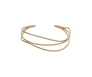 Armspange SKAGEN "Schmuck Geschenk Edelstahl Armschmuck KARIANA", gold (gelbgoldfarben), Armbänder, Damen, Edelstahl, Armspange (47640218-0) gelbgoldfarben