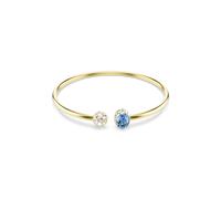 Armspange SWAROVSKI "Schmuck Geschenk CHROMA Armreif", gold (gelbgoldfarben, kristallweiß, blau, kristallweiß, blau), Armbänder, Damen, Metall, Armspange, mit Swarovski Kristall, Zirkonia (synth.) (69