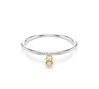 Armspange SWAROVSKI "Schmuck Geschenk Idyllia Armreif" Gr. L, rosa (metallfarben, gelbgoldfarben, kristallweiß, rosa, kristallweiß, rosa), Armbänder, Damen, L, Metallmix, Armspange, mit Swarovski Kris