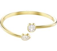 Armspange SWAROVSKI "Schmuck Geschenk Imber Armreif" Gr. M, gold (gelbgoldfarben, kristallweiß, kristallweiß), Armbänder, Damen, M, Metall, Armspange, mit Swarovski Kristall (51641410-M) gelbgoldfarbe