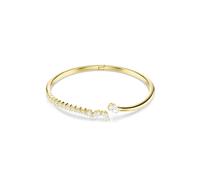 Armspange SWAROVSKI "Schmuck Geschenk MESMERA Armreif" Gr. L, gold (gelbgoldfarben, kristallweiß, kristallweiß), Armbänder, Damen, L, Metall, Armspange, mit Swarovski Kristall, Zirkonia (synth.) (7941