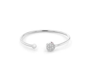 Armspange TOMMY HILFIGER "Schmuck Edelstahl Armschmuck Armspange CRYSTAL", bunt (edelstahlfarben, weiß, blau, rot, kristallweiß), Armbänder, Damen, Edelstahl, Armspange, mit Glasstein (49546911-0) ede