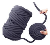 Armstricken Wolle 500g, Riesenwolle Handgestricktes Wollgarn, Länge Ca 25M, DIY Klobiges Dicke Garn für Riese Klobig Sticken Werfen Sofa Decke Blanket (Dunkelgrau)