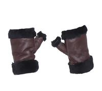 Armstulpen aus echtem Lammfell für Damen dunkelbraun, M