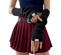 Armstulpen Damen,Arm Sleeve,Stylisch Pulswärmer Damen,Bequem Und Warm,Y2K Gothic Punk Hip-Hop-Stil,Dehnbare Armstulpen Mit Daumenlöchern,Strickarmstulpen Für Den Winter,Modische Accessoires Für Frauen