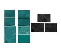 ARMYJY Doppelseitige Schneidematte für A2, A3, A4, A5, 3 mm dick, selbstheilend, mit Gitterskala zum Quilten, Basteln, Schnitzen, Grün / Schwarz