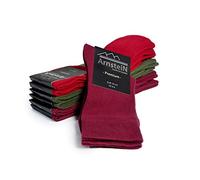 ArnsteiN Premium 6 Paar Herrensocken rot grün bordeaux-Größen 39-46-klassische Socken Freizeit/Arbeit-Damen Herren-Öko Tex 100 -hochwertige Baumwolle ohne Gummi (Olive-Beere-Bordeaux, 39-42)