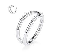 AROWRO Doppelseptum Schmuck Nasenringe Daith Helix Conch Ohrringe Conch Daith Helix Nasenlappen Piercing Schmuck Septum Ring Septum Clicker Knorpelohrring Hoop Conch Hoop Ohrring Silber 18G 8mm