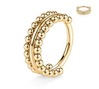 AROWRO Knorpel Helix Daith Conch Lobe Ohrringe Septum Clicker Septum Schmuck Nase Septum Ringe Knorpel Helix Daith Conch Piercing Schmuck Chirurgenstahl 16G 10mm Gold