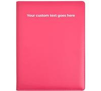 Arpan Personalisierter Text 24 Hüllen 48 Seiten A4 Präsentationsmappe Dokumentenmappe Aktenmappe Präsentationsbuch Portfolio Professionelle Konferenzmappe Kunstleder (Pink)