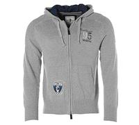 Arqueonautas Herren Strickjacke Strick Jacke mit Kapuze Deep Sea Marina (Grau, M)