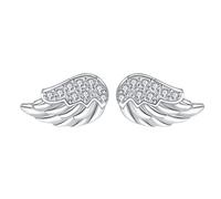 Arrebol Engelsflügel Ohrringe silber 925 Damen Süß Engel Flügel Ohrstecker mit 3A Zirkonia Ohrschmuck Für Frauen Geschenk