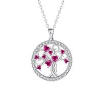 Arrebol Lebensbaum Kette Damen Sterling Silber 925 Halskette Anhänger Für Frauen Mutter Ehefrau Tochter Schmuck Geschenk |45cm+5|
