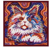 arricraft 1 Stück Große Baumwolle Bandana Kopfband, 22 "x22 bunte Kaleidoskop Katze Muster gedruckt quadratische Haarband Mehrzweck Bandana für Männer Frauen Outdoor-Training laufende Kopfbekleidung