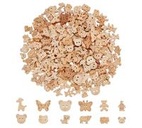 arricraft 240 Stück Holzknöpfe Zum Nähen Im Tierstil 12 Stil 2 Loch Bär Frosch Zum Nähen Unbehandeltes Holz Dekorative Knöpfe Zum Nähen Basteln Kleidung Rucksäcke Hemden Dekorationen