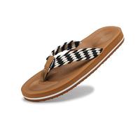 ARRIGO BELLO Flip Flops Damen Sommer Bequem Zehentrenner Sandalen Strand Verreisen Innen Außenbereich Frauen Rutschfest Dusche Größe 36-41(Schwarz, EU 40)
