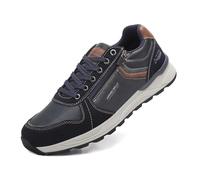 ARRIGO BELLO Freizeitschuhe Herren Schuhe Kunstleder Sneaker Bequem Sportschuhe Reißverschlüsse Walkingschuhe Leichtgewicht Arbeitsschuhe Blau EU45