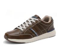 ARRIGO BELLO Schuhe Herren Casual für Männer Mode rutschfeste Shoes Leichtes Leder Sneaker Größe 41-46(Braun,Größe 44)