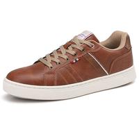 ARRIGO BELLO Sneaker Herren Freizeitschuhe Schuhe Sportschuhe Leder Mode rutschfest Outdoor Sneakers Größe 41-46 (H Braun,Size_45)