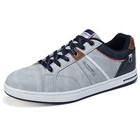 ARRIGO BELLO Sneaker Herren Freizeitschuhe Schuhe Sportschuhe Leder Mode rutschfest Outdoor Sneakers Größe 41-46 (A1 Grau,Size_45)