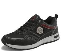 ARRIGO BELLO Sneaker Herrens Freizeitschuhe Schuhe Leder Größe 41-46(CP059501 Schwarz, Größe_43)