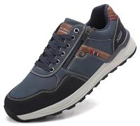 ARRIGO BELLO Sneaker Schuhe Herren Reißverschluss Freizeitschuhe rutschfest Halbschuhe Outdoor Leichte Turnschuhe für Männer 41-46(Blau,46)