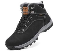 ARRIGO BELLO Winterschuhe Damen Herren Gefüttert Winterstiefel Unisex Rutschfest Schneestiefel Wärme Stiefeletten für Outdoor Größe 36-46(Schwarz,41)