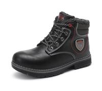 ARRIGO BELLO Winterschuhe Kinder 31-38 Gefütterte Winterstiefel Jungen Mädchen Rutschfeste Reißverschluss Schneestiefel Unisex Winterboots (B Schwarz,Größe 37)