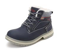 ARRIGO BELLO Winterschuhe Kinder 31-38 Gefütterte Winterstiefel Jungen Mädchen Rutschfeste Reißverschluss Schneestiefel Unisex Winterboots (C Blau,Größe 33)