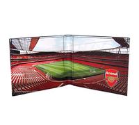 Arsenal FC - Geldbörse mit geprägtem Vereinswappen - Offizielles Merchandise - Schwarz - Mehrfarbig - 11 x 9,5 cm