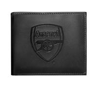 Arsenal FC - Geldbörse mit geprägtem Vereinswappen - Offizielles Merchandise - Schwarz - Schwarz - 11 x 9,5 cm