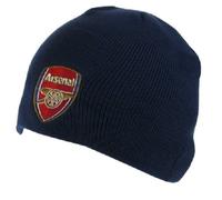 Arsenal FC Gunners Football Club Navy Blue Knitted Beanie Hat Crest Fan Official