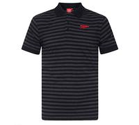Arsenal FC - Herren Polo-Shirt mit Streifen - garngefärbt & meliert - Offizielles Merchandise - Geschenk für Fußballfans - Schwarz/Grau - 3XL