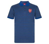 Arsenal FC - Herren Polo-Shirt mit Streifen - meliert - Offizielles Merchandise - Blau - M