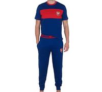 Arsenal FC - Herren Premium-Schlafanzug mit Langer Hose - Offizielles Merchandise - Geschenk für Fußballfans - Dunkelblau/Rot - XXL