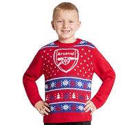 Arsenal FC Weihnachtspullover Kinder Jungen mit Rundhalsausschnitt - Fußball Geschenke für Jungs (Rot, 11-12 Jahre)