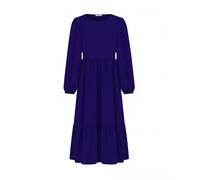 Arshiner Mädchen Kleider Marineblau Laternenärmel Kinderkleid Lang Kinder Partykleid Rundhals Rüschensaum Kleid Elegant Freizeitkleid Herbst Winterkleid Mädchenkleidung 140/10-11 Jahre