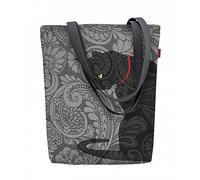 Arso Shopper Sunny Cat-K Stofftasche Damen Tasche mit Motiv Schwarze Katze Stoff Kodura Einkaufstasche wasserdicht