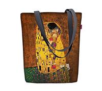 Arso Shopper Sunny Kiss Stofftasche Damen Tasche mit Motiv Kuss Stoff Kodura Einkaufstasche wasserdicht