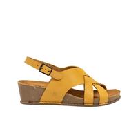 ART 1934 I Live Damen-Sandalen mit Keilabsatz, Gelb, Größe 41