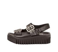 ART Damen 1579 Brighton Flache Sandale, Schwarz, 38 EU