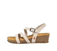 Art Damen 1930 I Live Keilsandale, Cremefarben, Knochen, 41 EU