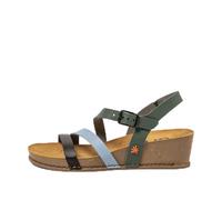 Art Damen 1930 I Live Keilsandale, Mehrere Blätter, 40 EU