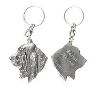 Art-Dog Niedlicher Hundeschlüsselanhänger - Exklusive Kollektion Basset Hound I Schlüsselanhänger Hund - Versilberte Keyring mit 2,5 Schloss - 5,2x4,2x10,8cm