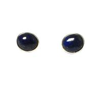 Art Gecko Ovaler Lapislazuli Ohrstecker Sterling-Silber 925 8 x 10 mm