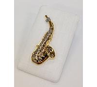 ART OF MUSIC Anstecker Saxophon gross Gold