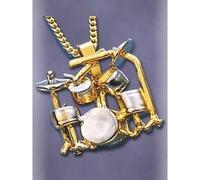 Art Of Music SCHLAGZEUG Anhänger (vergoldet)